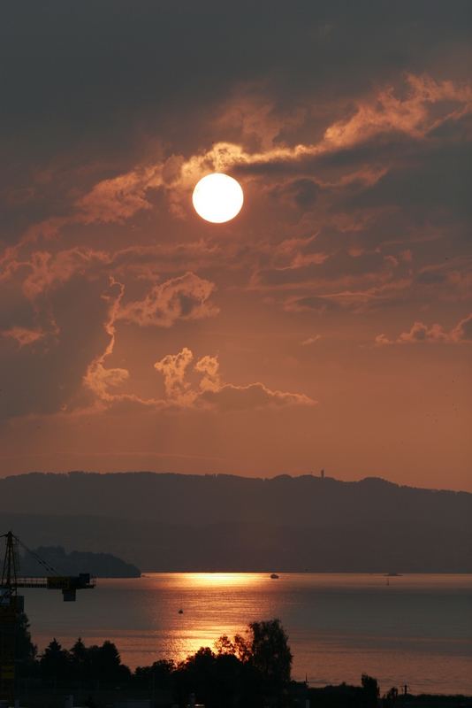 Sonnenuntergang über dem Zürichsee