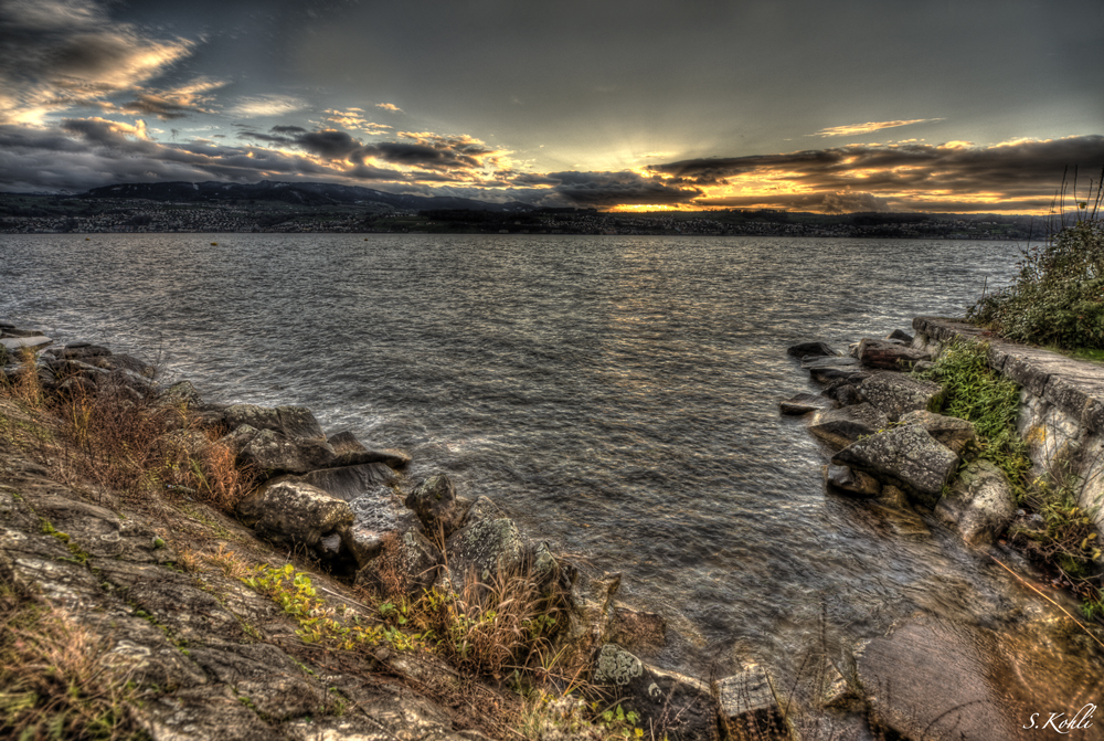 Sonnenuntergang über dem Zürichsee