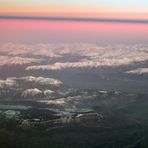 Sonnenuntergang über den Alpen