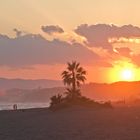 Sonnenuntergang über den Ausläufern der Sierra Nevada