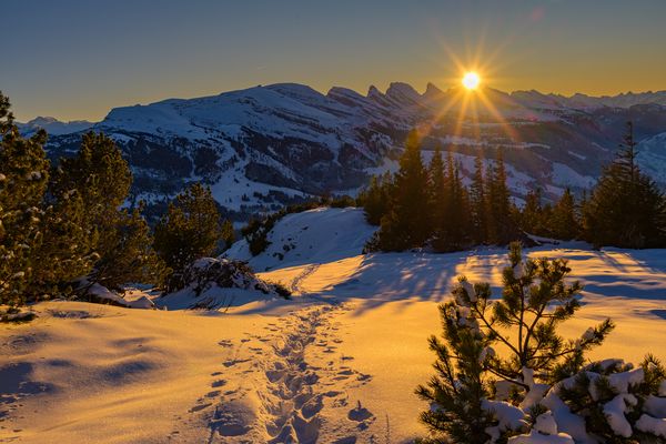 Sonnenuntergang über den Churfirsten