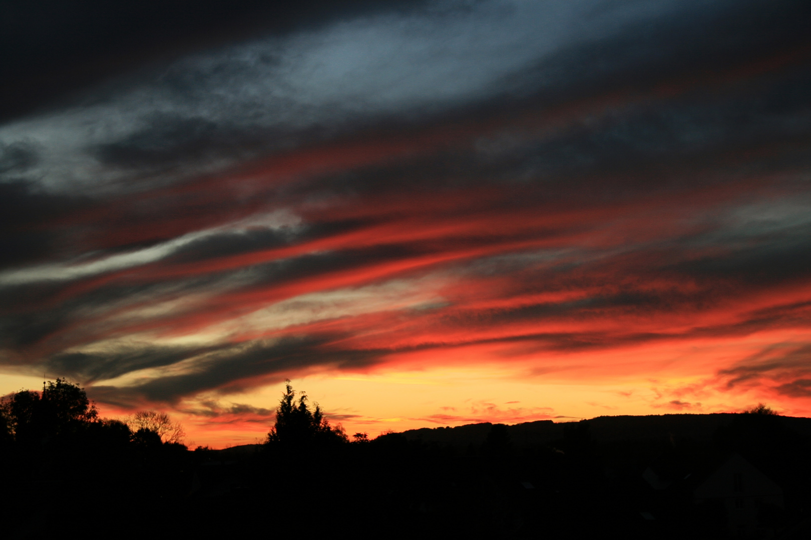 Sonnenuntergang über den Dächern