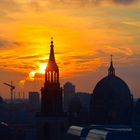 Sonnenuntergang über den Dächern von Berlin