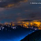 Sonnenuntergang über den Dolomiten