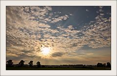 Sonnenuntergang über den Kranichwiesen