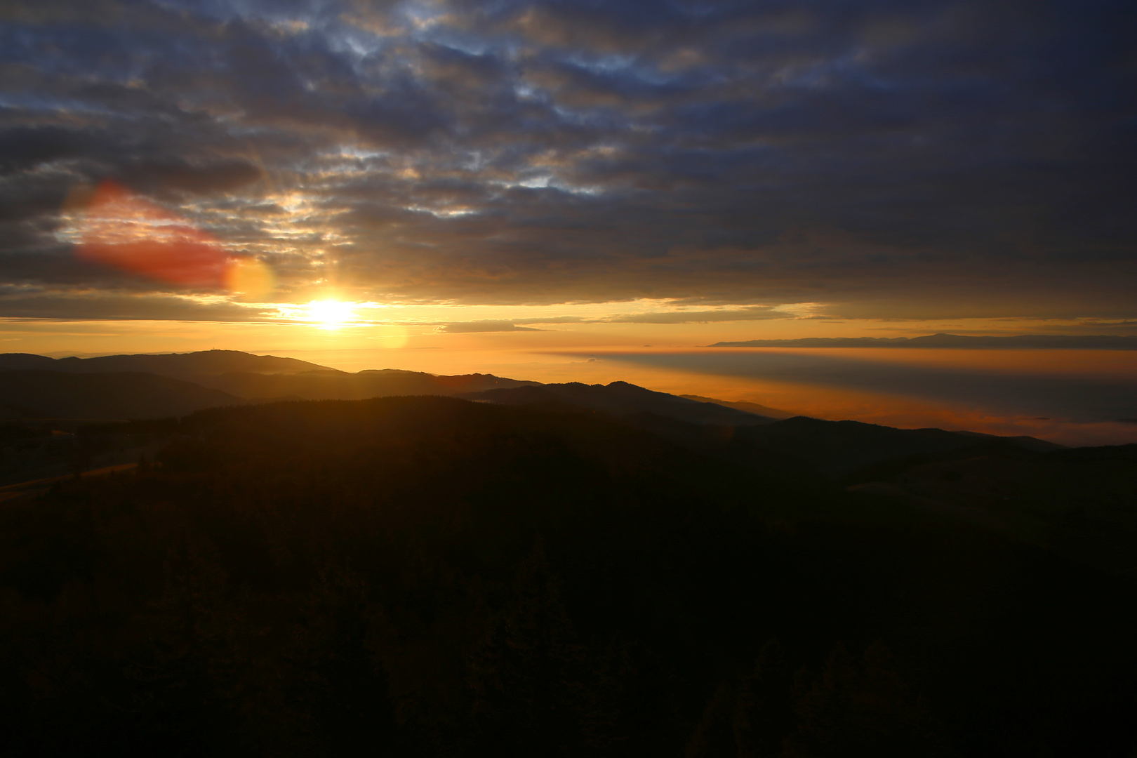 Sonnenuntergang über den Schwarzwald