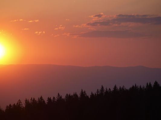Sonnenuntergang über den Vogesen