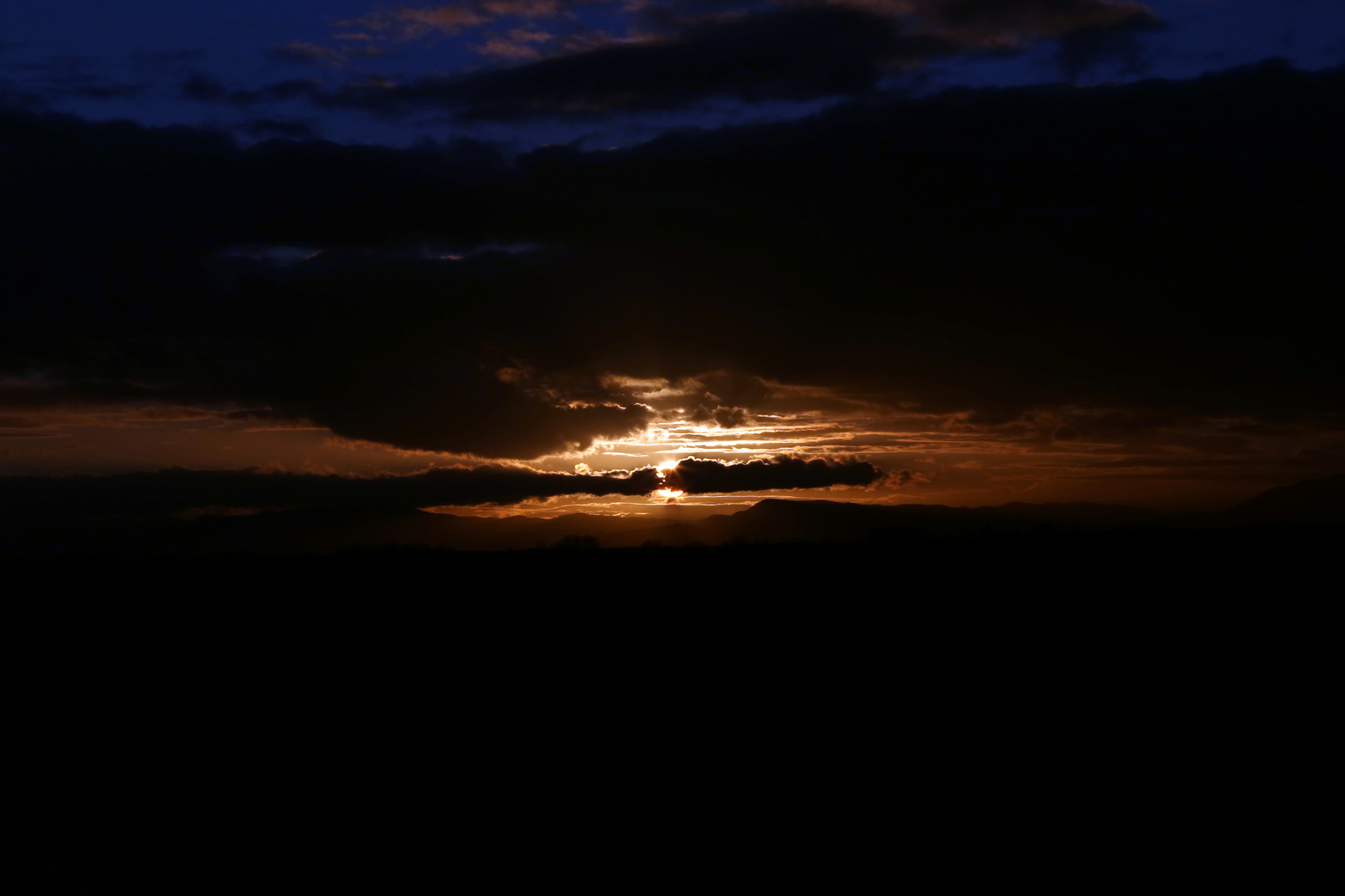 Sonnenuntergang über den Vogesen