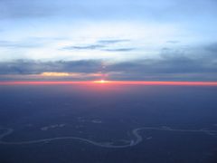 Sonnenuntergang über den Wolken