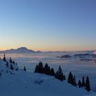 Sonnenuntergang über den Wolken...