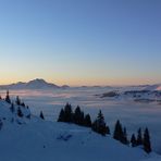 Sonnenuntergang über den Wolken...