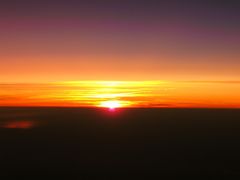 Sonnenuntergang über den Wolken