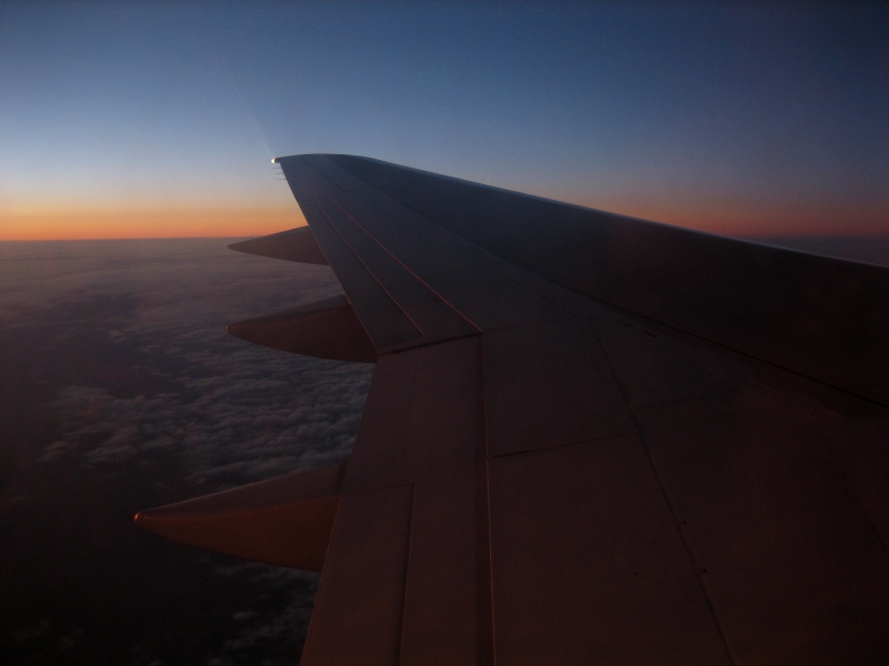 Sonnenuntergang über den Wolken