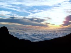 Sonnenuntergang über den Wolken