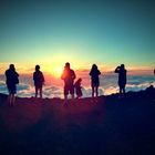 Sonnenuntergang über den Wolken - Haleakala Vulkan, Maui, HI