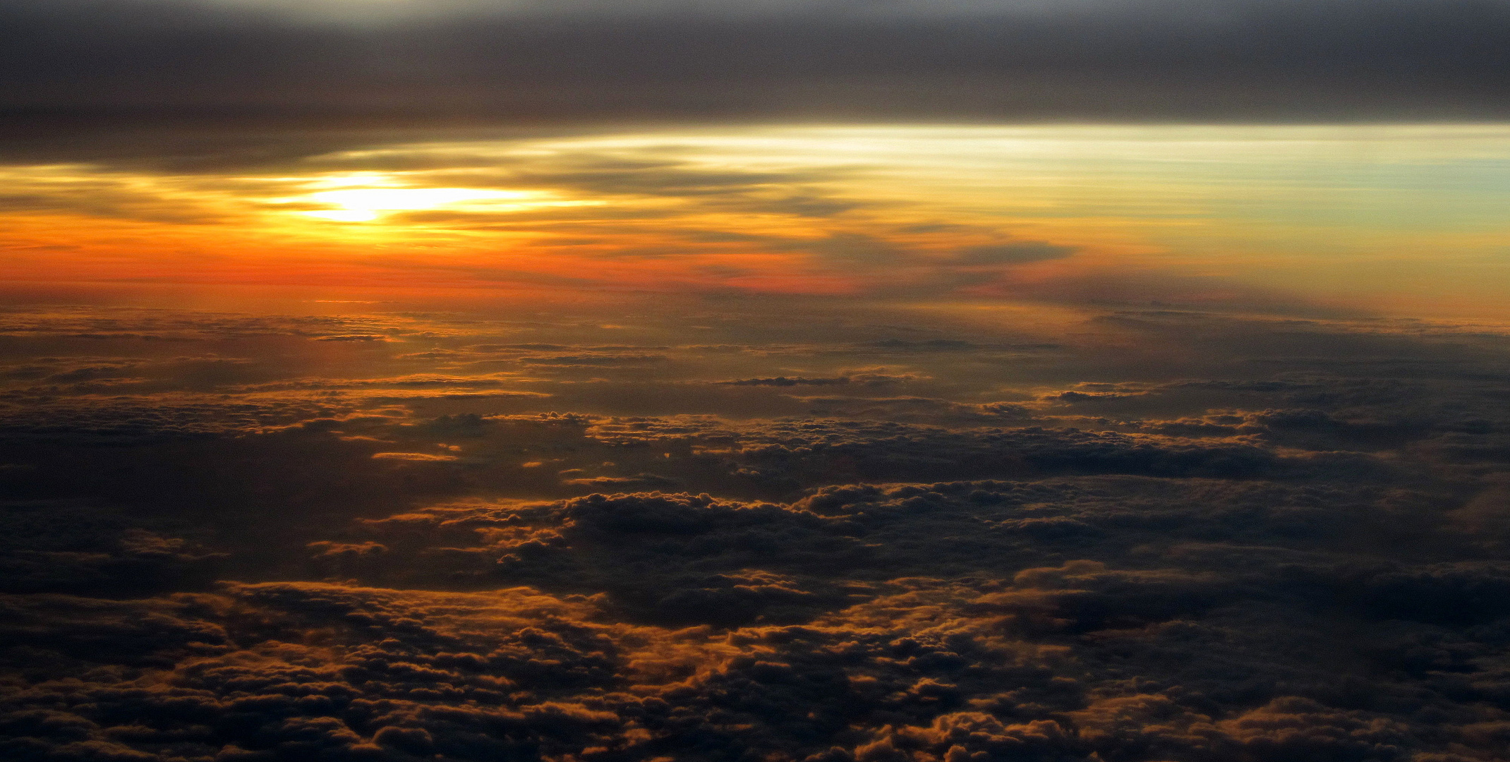 Sonnenuntergang über den Wolken (Mexiko)