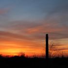 Sonnenuntergang über der alten Ziegelei in Sachsenhagen