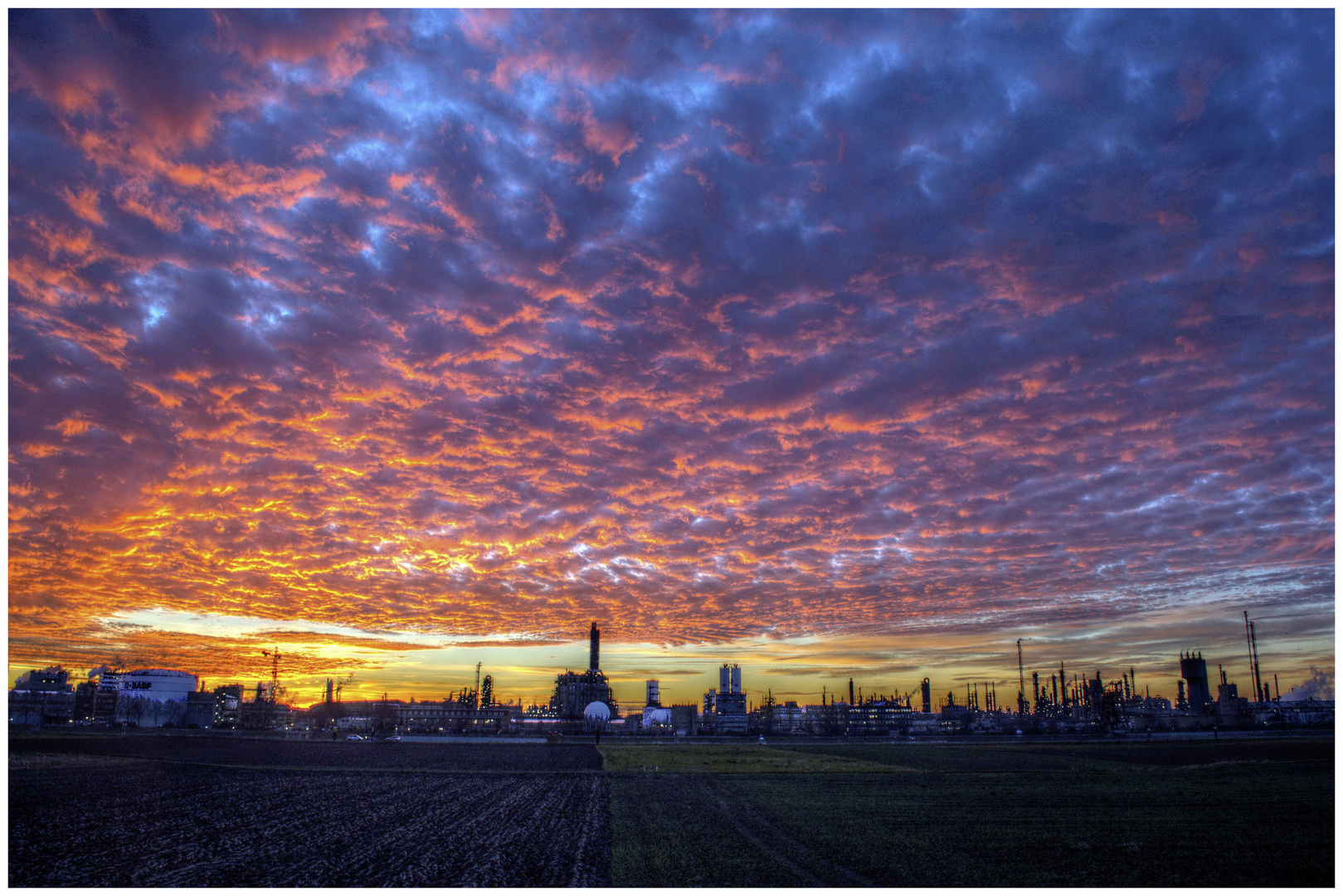 Sonnenuntergang über der BASF