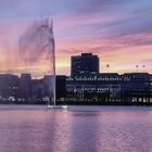 Sonnenuntergang über der Binnenalster.