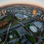 Sonnenuntergang über der BMW-Welt München