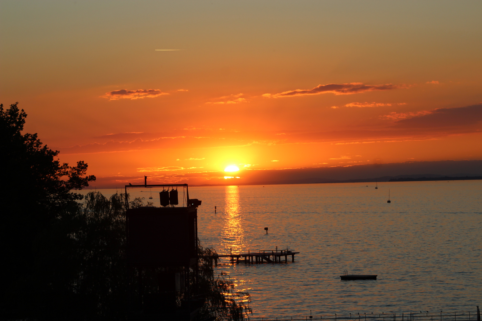 Sonnenuntergang über der Bregenzer Bucht