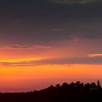 Sonnenuntergang über der Burg Teck