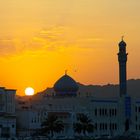 Sonnenuntergang über der Corniche von Mutrah