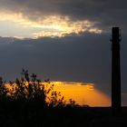 Sonnenuntergang über der ehemaligen Ziegelei in Sachsenhagen