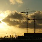 Sonnenuntergang über der Elbphilharmonie