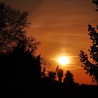 Sonnenuntergang über der Evang. Kirche, Bergisch Gladbach-Schildgen