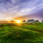 Sonnenuntergang über der Hamburger Hallig