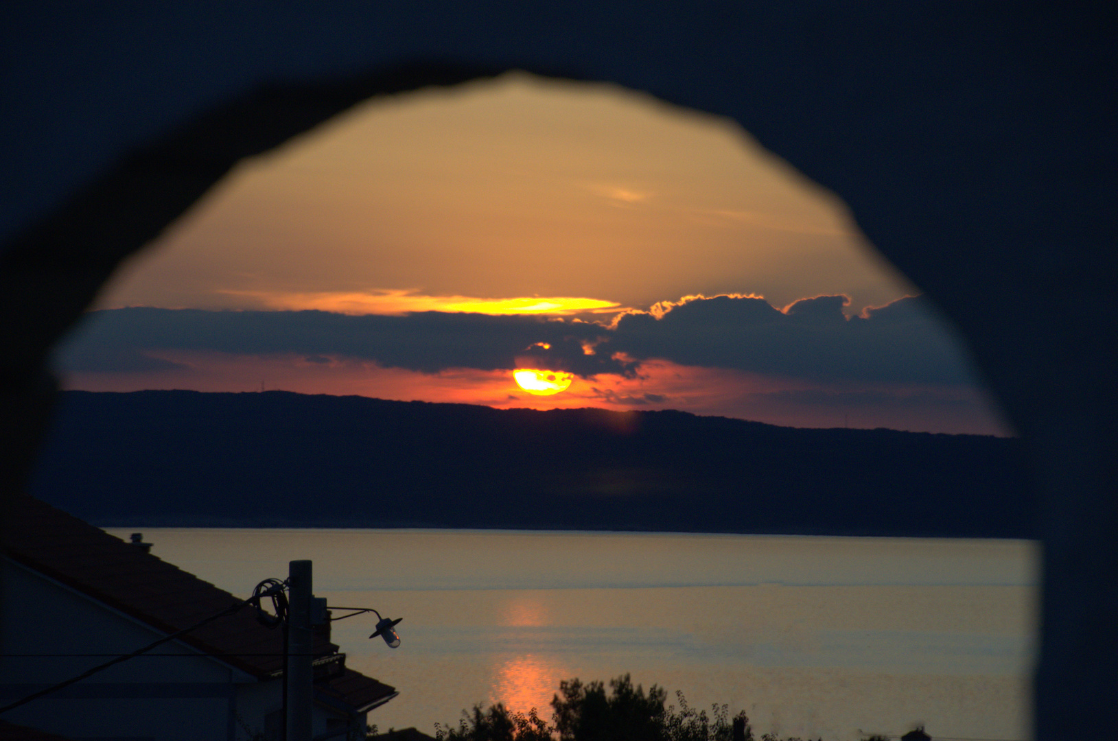 Sonnenuntergang über der Insel KRK