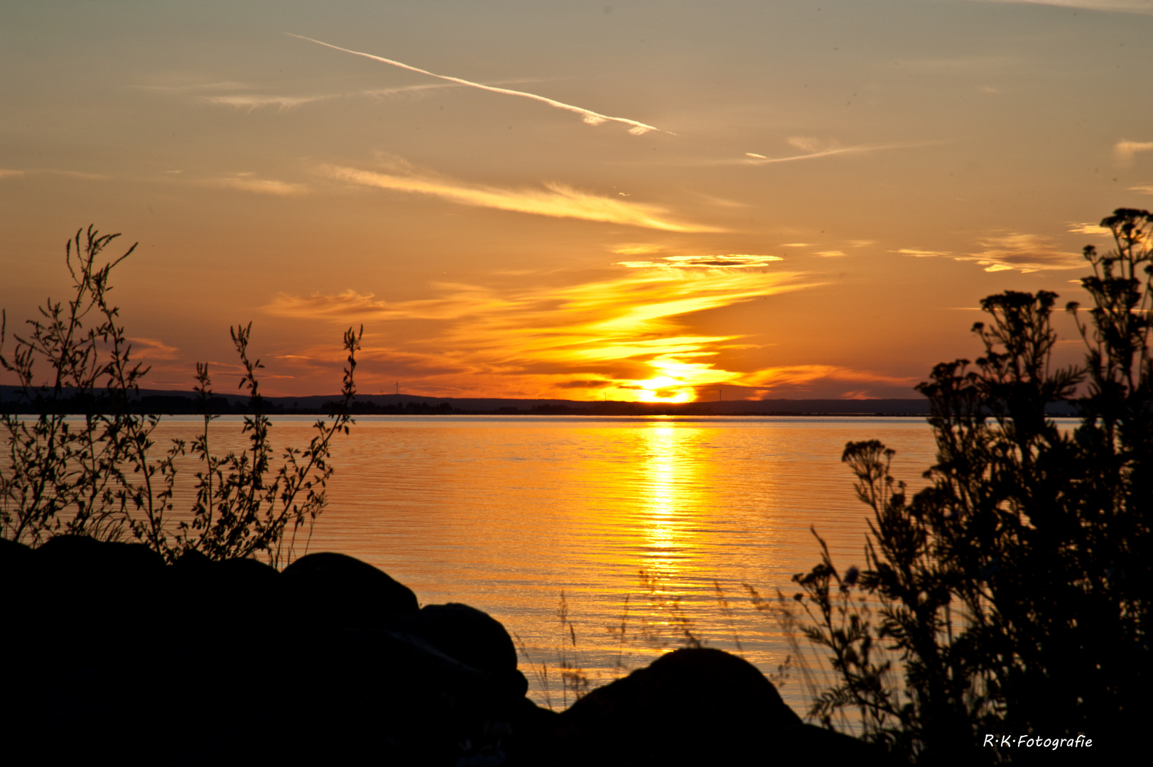 Sonnenuntergang über der Insel Visingsö 