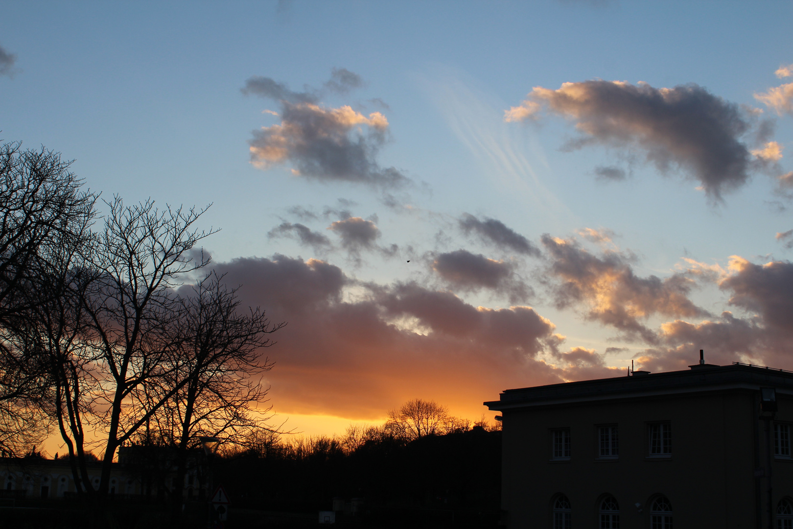 Sonnenuntergang über der Karlsaue