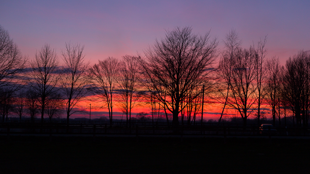 Sonnenuntergang über der Kummerwie