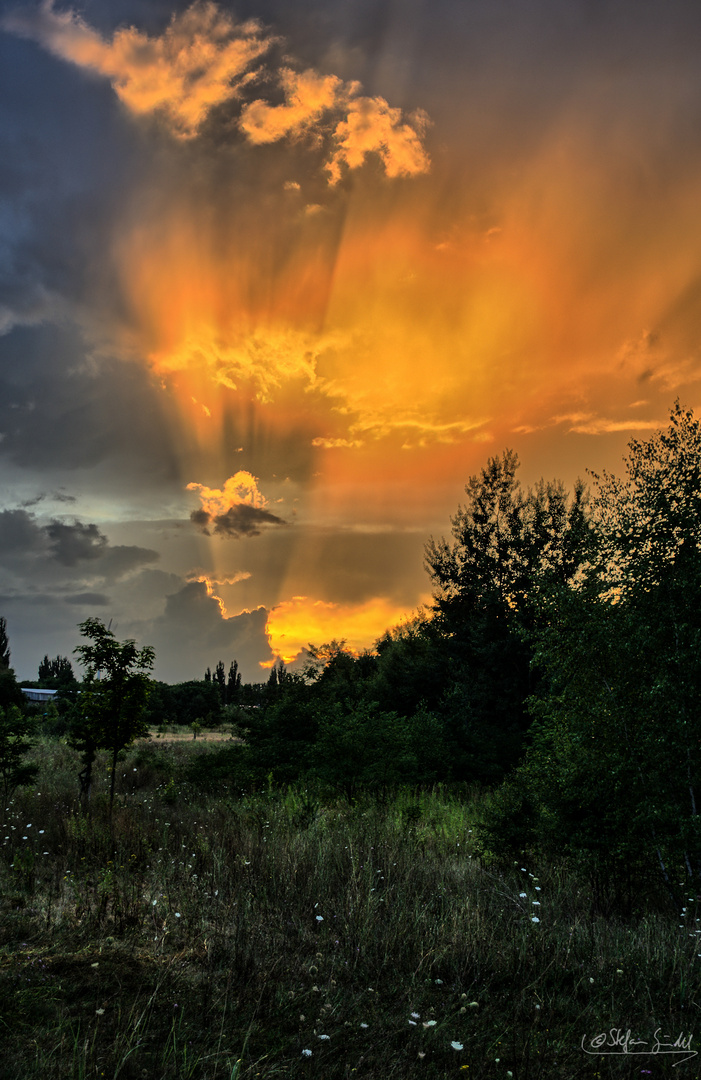 ...Sonnenuntergang über der Lausitz...