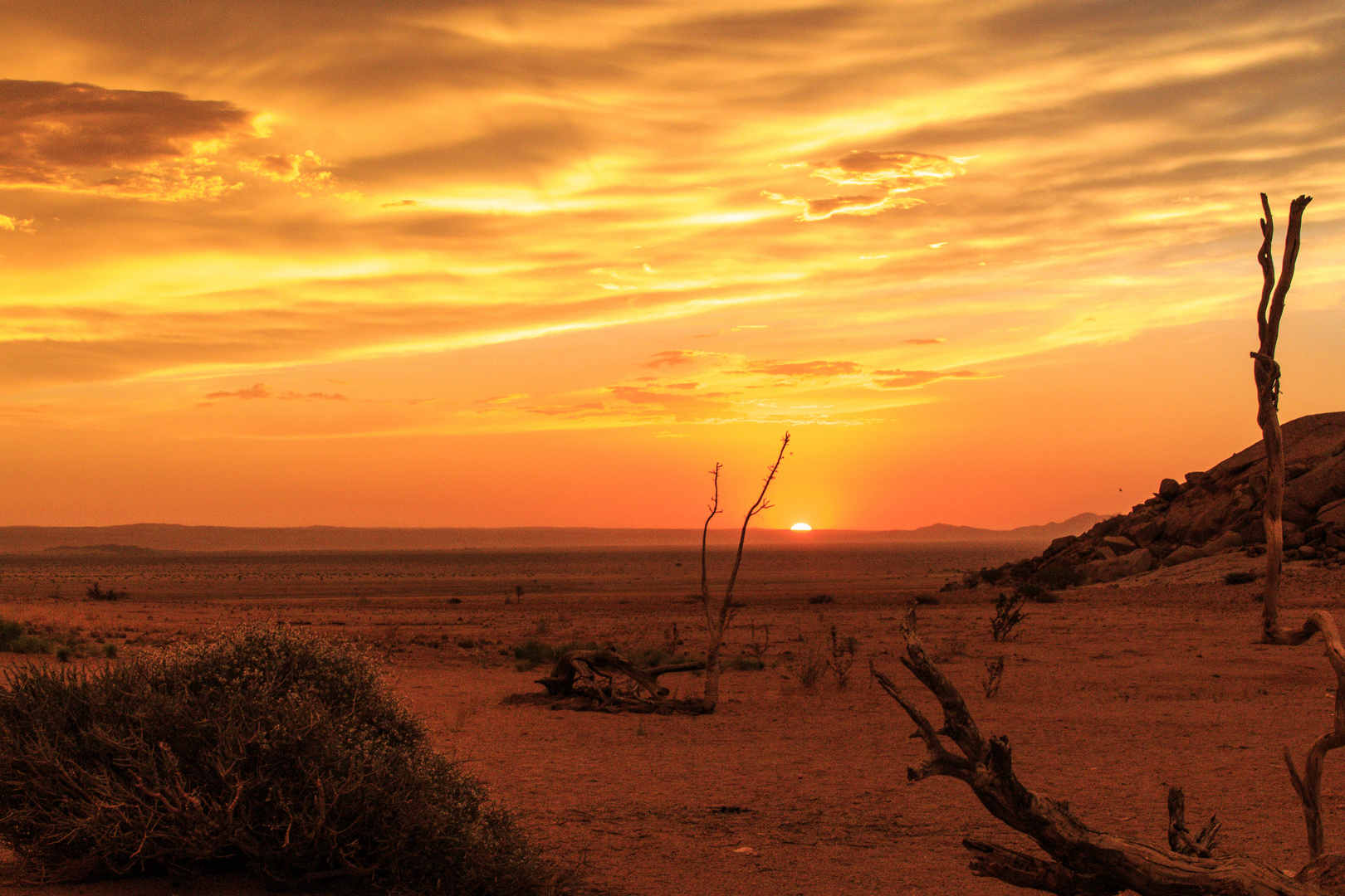 Sonnenuntergang über der Namib