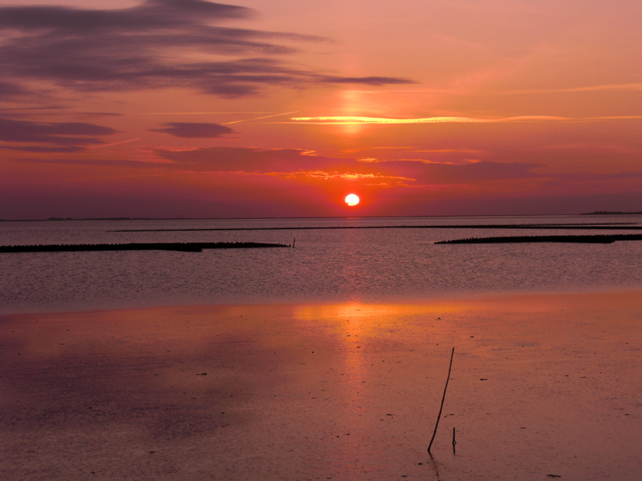 Sonnenuntergang über der Nordsee