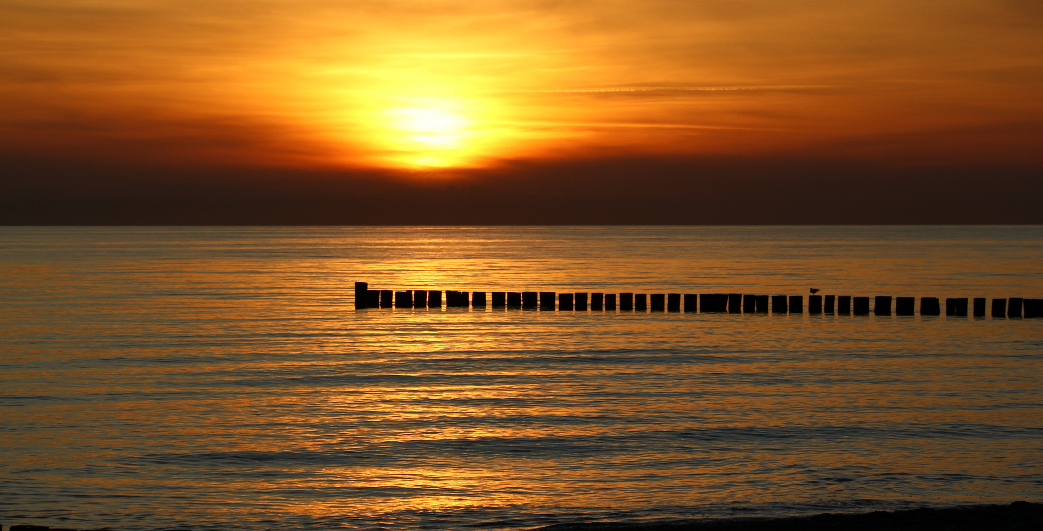 Sonnenuntergang über der Ostsee 