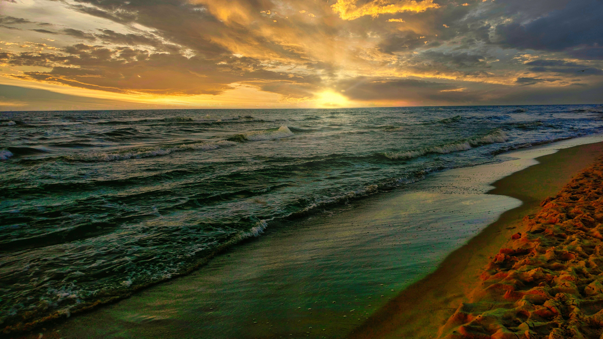 Sonnenuntergang über der Ostsee