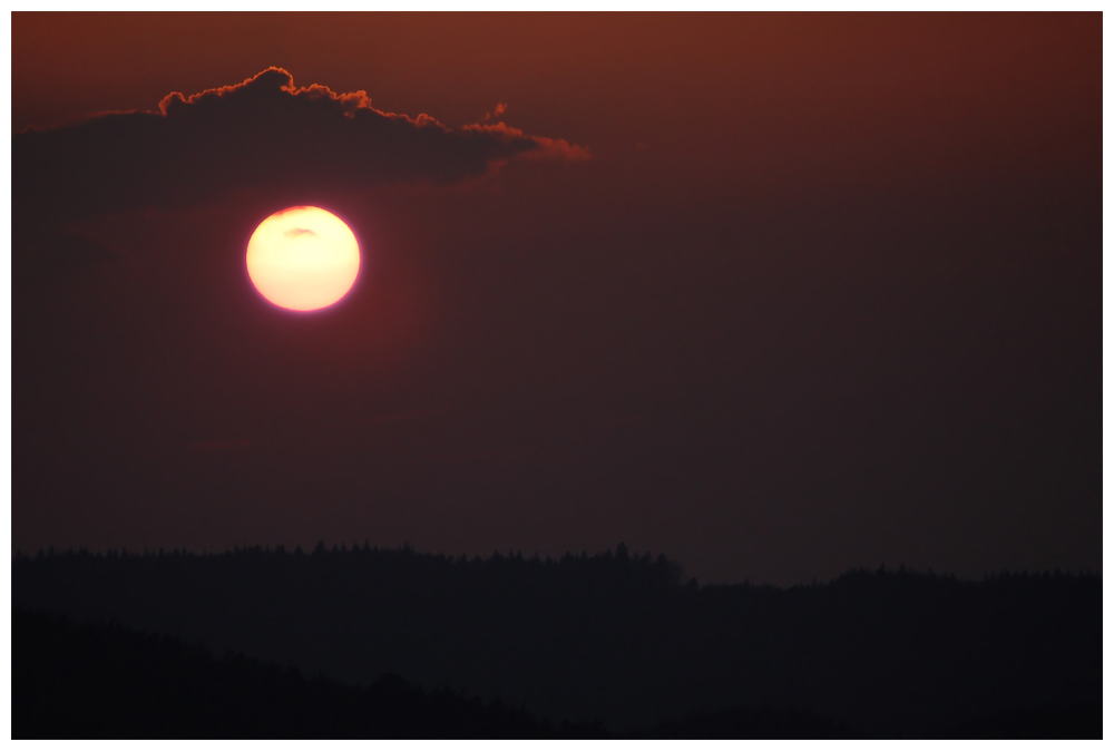 Sonnenuntergang über der Pfalz