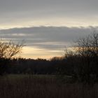 Sonnenuntergang über der Pferdekoppel in Dallgow-Döberitz