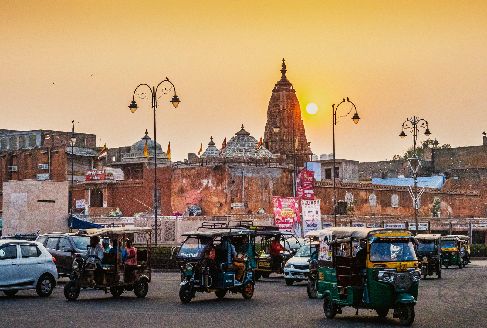 Sonnenuntergang über der Pink City Jaipur