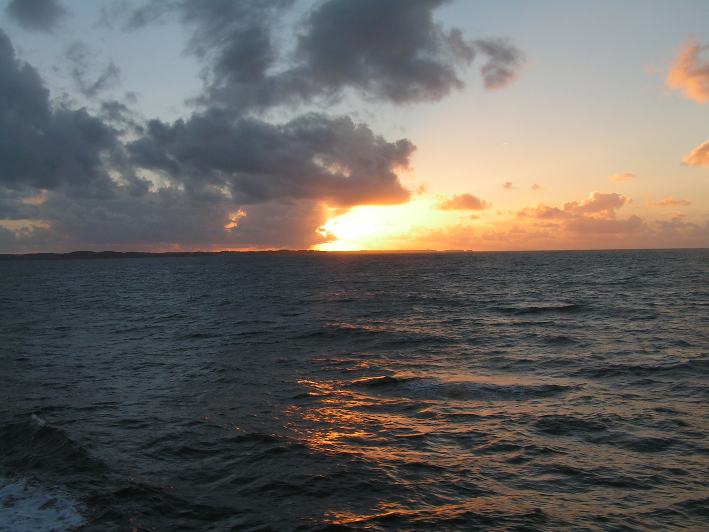Sonnenuntergang über der Pointe des Poulains, Belle-Ile