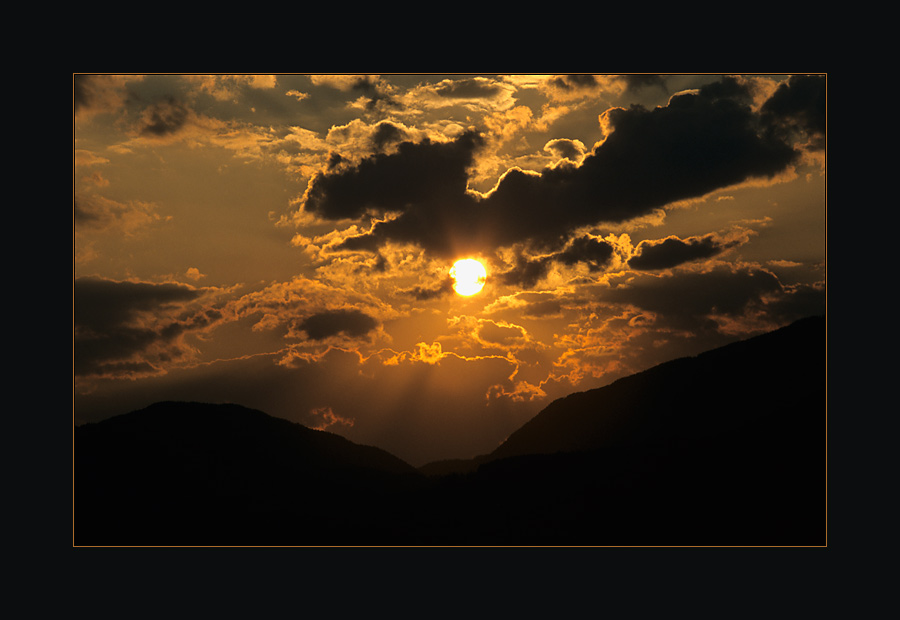 Sonnenuntergang über der Ramsau/Dachstein