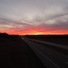 Sonnenuntergang über der Route 66 
