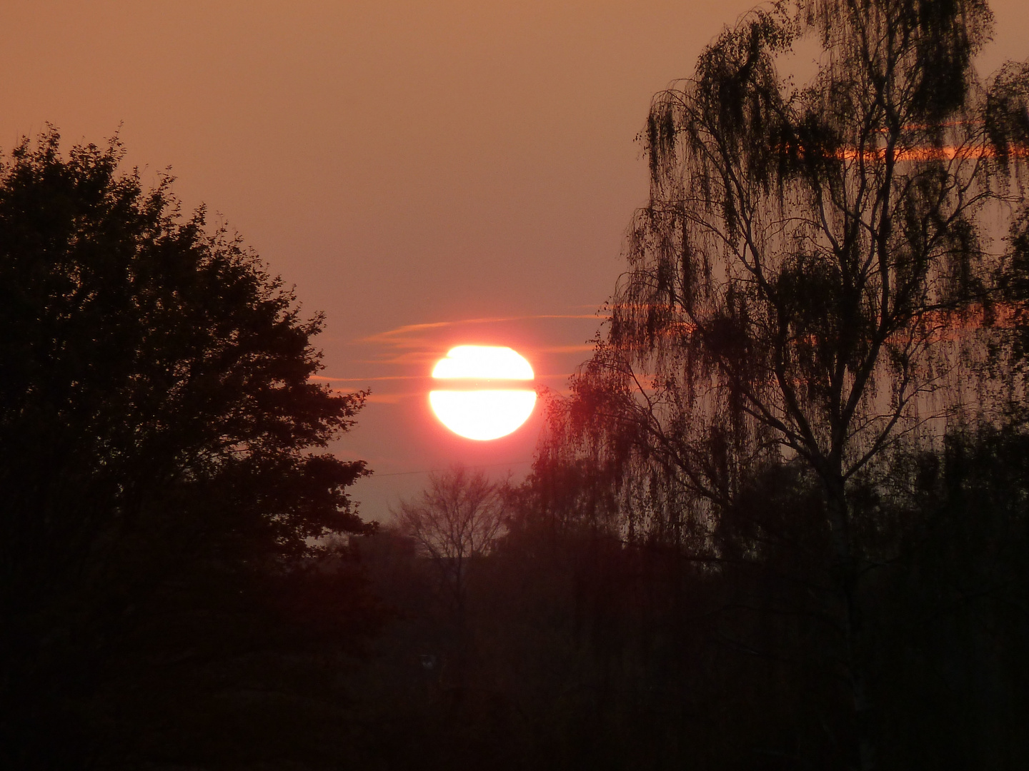 Sonnenuntergang über der Ruhr in Schwerte