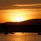 Sonnenuntergang über der Schiersteiner Brücke