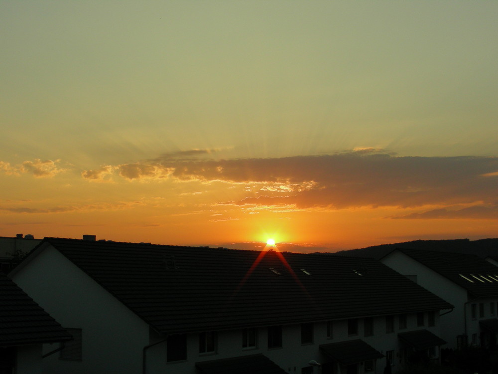 Sonnenuntergang über der Schweiz