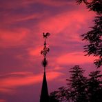 Sonnenuntergang über der Sendschotter Kapelle